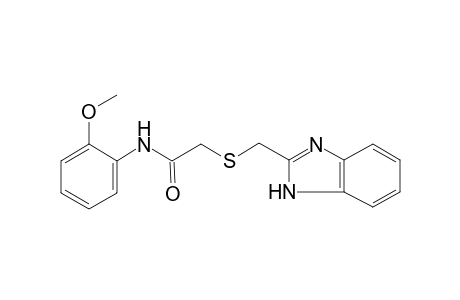 Acetamide, 2-(2-benzimidazolylmethylthio)-N-(2-methoxyphenyl)-