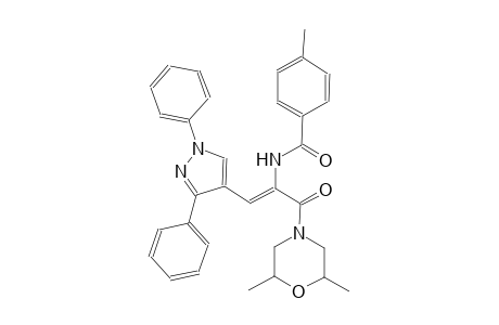 N-[(Z)-1-[(2,6-dimethyl-4-morpholinyl)carbonyl]-2-(1,3-diphenyl-1H-pyrazol-4-yl)ethenyl]-4-methylbenzamide