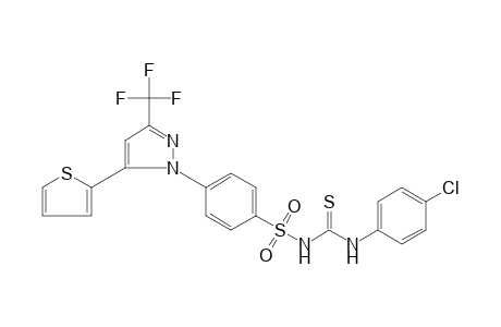 1-(p-chlorophenyl)-3-{{p-[5-(2-thienyl)-3-(trifluoromethyl)pyrazol-1-yl]phenyl}sulfonyl}-2-thiourea
