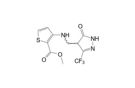 3-{{[5-oxo-3-(trifluoromethyl)-2-pyrazolin-4-ylidene]methyl}amino}-2-thiophenecarboxylic acid, methyl ester