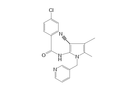 p-chloro-N-{3-cyano-4,5-dimethyl-1-[(3-pyridyl)methyl]pyrrol-2-yl}benzamide