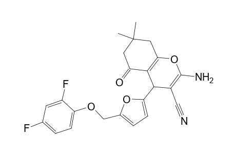 2-amino-4-{5-[(2,4-difluorophenoxy)methyl]-2-furyl}-7,7-dimethyl-5-oxo-5,6,7,8-tetrahydro-4H-chromene-3-carbonitrile