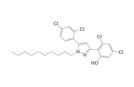 3-(4,6-DICHLORO-2-HYDROXYPHENYL)-5-(2,4-DICHLOROPHENYL)-1-DECYL-PYRAZOLE