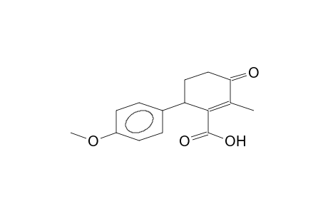 1-CYCLOHEXENE-1-CARBOXYLIC ACID, 6-(4-METHOXYPHENYL)-2-METHYL-3-OXO-