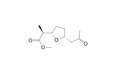 (+)-(2S)-methyl 2-[(2'S,5'S)-2',3',4',5'-tetrahydro-5'-(2-oxopropyl)-2'-furanyl]propanoate