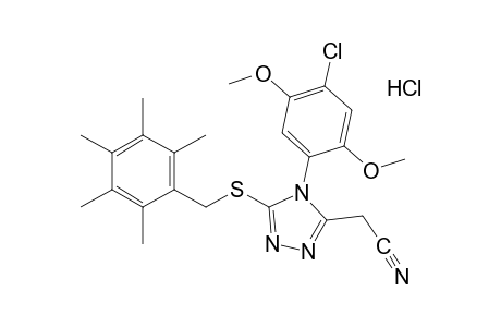 4-(4-chloro-2,5-dimethoxyphenyl)-5-[(2,3,4,5,6-pentamethylbenzyl)-thio]-4H-1,2,4-triazole-3-acetonitrile, monohydrochloride