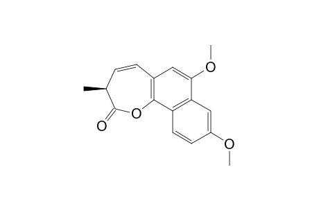 AGGREGATIN_C;4,6-DIMETHOXY-3'-METHYLNAPHTHO-[1.2-B]-OXEPIN-2'-(3'-H)-ONE