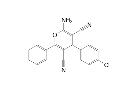 2-amino-4-(p-chlorophenyl)-6-phenyl-4H-pyran-3,5-dicarbonitrile
