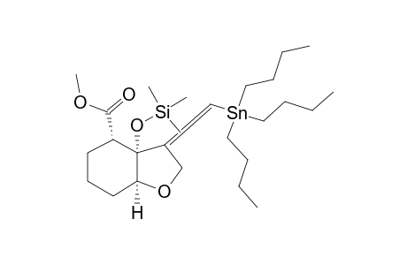 [1S*,2R*,6R*,9E]-9-([TRIBUTYLSTANNYL]-METHYLENE)-1-TRIMETHYLSILYLOXY-2-METHOXY-CARBONYL-7-OXABICYCLO-[4.3.0]-NONANE