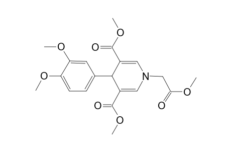 3,5-Pyridinedicarboxylic acid, 4-(3,4-dimethoxyphenyl)-1,4-dihydro-1-(2-methoxy-2-oxoethyl)-, dimethyl ester