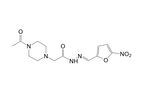 4-acetyl-1-piperazineacetic acid, (5-nitrofurfurylidene)hydrazide