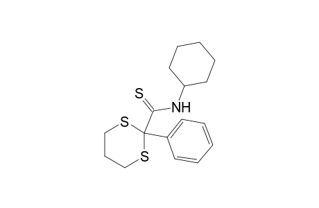 N-cyclohexyl-2-phenyl-1,3-dithiane-2-carbothioamide