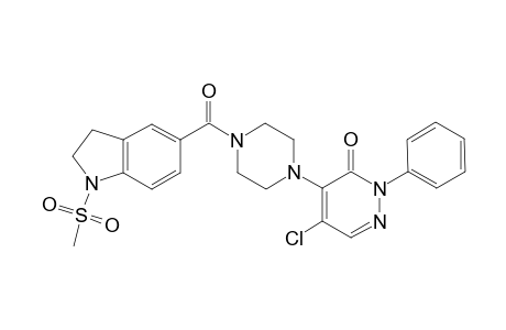 3(2H)-Pyridazinone, 5-chloro-4-[4-[[2,3-dihydro-1-(methylsulfonyl)-1H-indol-5-yl]carbonyl]-1-piperazinyl]-2-phenyl-