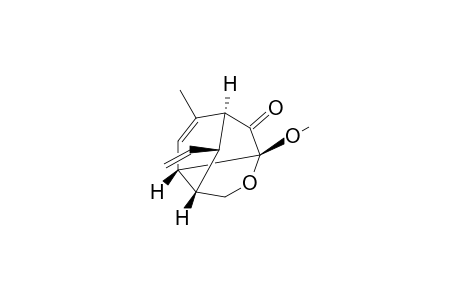 (1S*,3R*,6S*,7S*,10S*)-3-Methoxy-9-methyl-10-vinyl-4-oxatricyclo[4.3.1.0(3,7)]dec-8-en-2-one