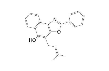 4-(3'-Methyl-2'-butenyl)-2-phenylylnaphtho[1,2-d]oxazol-5-ol