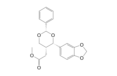 1,3-Dioxane-5-acetic acid, 4-(1,3-benzodioxol-5-yl)-2-phenyl-, methyl ester, (2.alpha.,4.alpha.,5.alpha.)-(.+-.)-