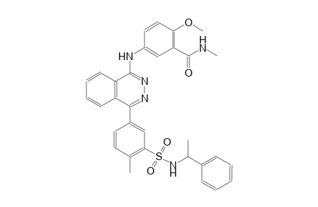 2-methoxy-N-methyl-5-{[4-(4-methyl-3-{[(1-phenylethyl)amino]sulfonyl}phenyl)-1-phthalazinyl]amino}benzamide