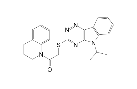 5H-[1,2,4]triazino[5,6-b]indole, 3-[[2-(3,4-dihydro-1(2H)-quinolinyl)-2-oxoethyl]thio]-5-(1-methylethyl)-