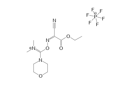 1-[1-(CYANO-2-ETHOXY-2-OXO-ETHYLIDENEAMINOOXY)-DIMETHYLAMINOMORPHOLINOMETHYLENE]-METHANAMINIUM-HEXAFLUOROPHOSPHATE;COMU