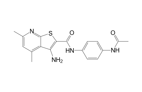 N-(4-Acetamidophenyl)-3-amino-4,6-dimethylthieno[2,3-b]pyridine-2-carboxamide