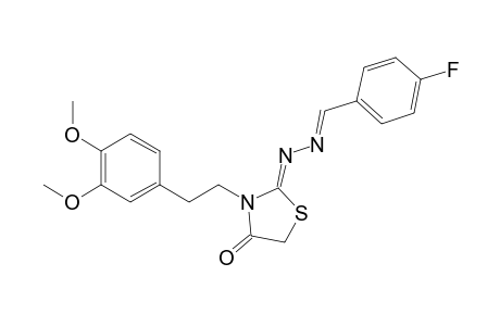 3-[2-(3,4-Dimethoxy-phenyl)-ethyl]-2-{[1-(4-fluoro-phenyl)-meth-(E)-ylidene]-hydrazono}-thiazolidin-4-one