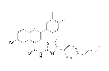 6-bromo-N-[4-(4-butylphenyl)-5-methyl-1,3-thiazol-2-yl]-2-(3,4-dimethylphenyl)-4-quinolinecarboxamide
