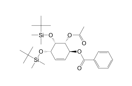 (-)-1L-O-ACETYL-4-O-BENZOYL-1,2-BIS-([(TERT.-BUTYL)-DIMETHYLSILYL]-OXY)-CYCLOHEX-5-ENE-1,2,3/4-TETROL