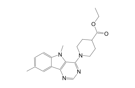 ethyl 1-(5,8-dimethyl-5H-pyrimido[5,4-b]indol-4-yl)-4-piperidinecarboxylate