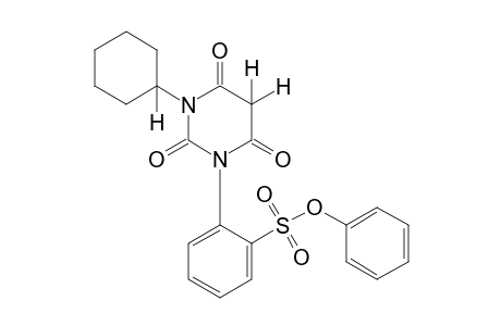 o-(3-cyclohexylhexahydro-2,4,6-trioxo-1-pyrimidinyl)benzenesulfonic acid, phenyl ester