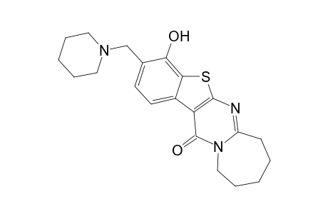 7,8,9,10-Tetrahydro-4-hydroxy-3-piperidinomethyl-11H,13H-benzo[4',5']thieno[3',2':4,5]pyrimidino[1,2-a]azepin-13-one