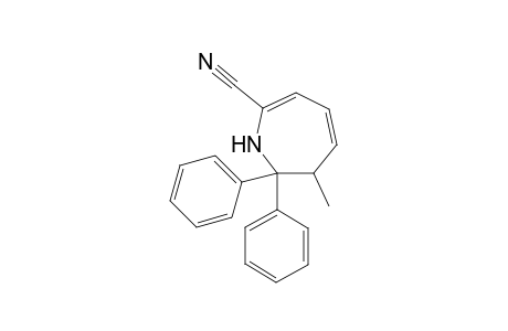 1-Aza-2-cyano-7,7-diphenyl-6-methylcyclohepta-2,4-diene