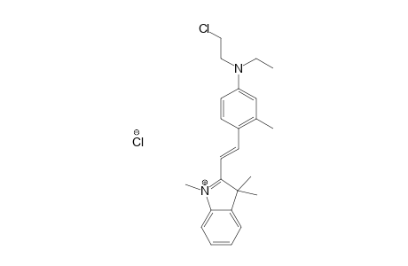 3H-Indolium, 2-[2-[4-[(2-chloroethyl)ethylamino]-2-methylphenyl]ethenyl]-1,3,3-trimethyl-, chloride