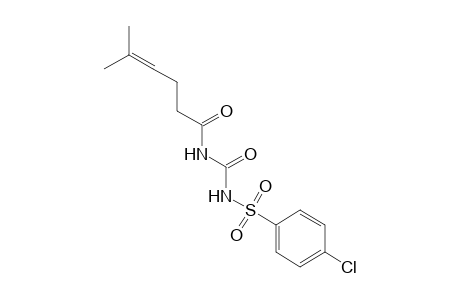 1-(p-chlorophenyl)sulfonyl-3-(5-methyl-4-hexenoyl)urea