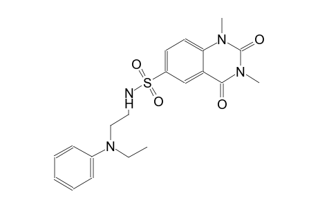 N-[2-(ethylanilino)ethyl]-1,3-dimethyl-2,4-dioxo-1,2,3,4-tetrahydro-6-quinazolinesulfonamide