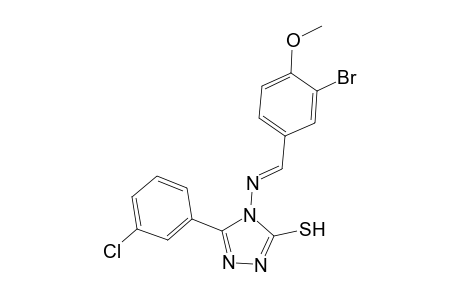 4-{[(E)-(3-bromo-4-methoxyphenyl)methylidene]amino}-5-(3-chlorophenyl)-4H-1,2,4-triazole-3-thiol