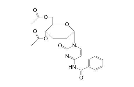 N(4)-Benzoyl-1-(4',6'-di-O-acetyl-2',3'-dideoxy-.alpha.-D-glucopyranosyl)cytosine