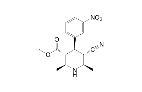 5-cyano-2,6-dimethyl-4-(m-nitrophenyl)nipecotic acid, methyl ester (all trans-)