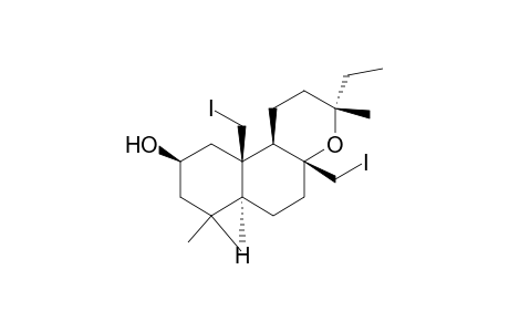8a,13-epoxy-17,20-diiodolabdan-2b-ol