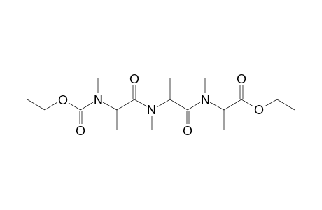 Alanylalanylalanine, N,N',N''-trimethyl-N''-ethoxycarbonyl-, ethyl ester