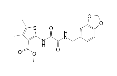 3-Thiophenecarboxylic acid, 2-[[2-[(1,3-benzodioxol-5-ylmethyl)amino]-1,2-dioxoethyl]amino]-4,5-dimethyl-, methyl ester