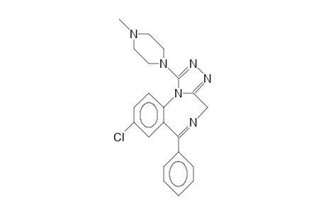8-Chloro-1-(4-methyl-piperazinyl)-6-phenyl-4H-S-triazolo(4,3-A)(1,4)benzodiazepine