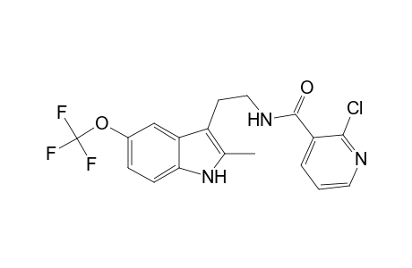 2-Chloranyl-N-[2-[2-methyl-5-(trifluoromethyloxy)-1H-indol-3-yl]ethyl]pyridine-3-carboxamide