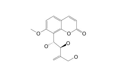 MICROFALCRIN;8-(3'-METHYLENE-1',2',4'-NORMAL-BUTANETRIOL)-7-METHOXY-2-CHROMENONE