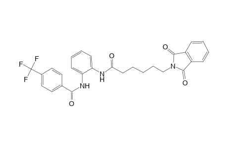 N-(2-{[6-(1,3-dioxo-1,3-dihydro-2H-isoindol-2-yl)hexanoyl]amino}phenyl)-4-(trifluoromethyl)benzamide