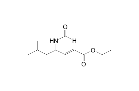 2-Heptenoic acid, 4-(formylamino)-6-methyl-, ethyl ester