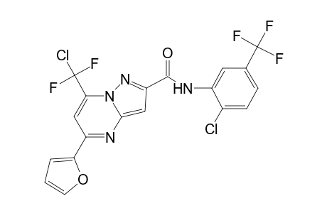 pyrazolo[1,5-a]pyrimidine-2-carboxamide, 7-(chlorodifluoromethyl)-N-[2-chloro-5-(trifluoromethyl)phenyl]-5-(2-furanyl)-