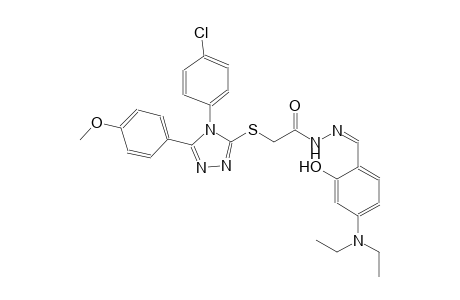 2-{[4-(4-chlorophenyl)-5-(4-methoxyphenyl)-4H-1,2,4-triazol-3-yl]sulfanyl}-N'-{(Z)-[4-(diethylamino)-2-hydroxyphenyl]methylidene}acetohydrazide