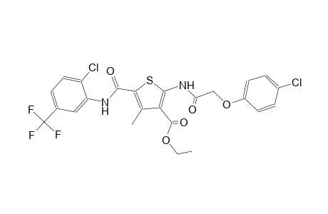 ethyl 2-{[(4-chlorophenoxy)acetyl]amino}-5-{[2-chloro-5-(trifluoromethyl)anilino]carbonyl}-4-methyl-3-thiophenecarboxylate