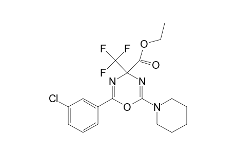 Ethyl 2-(3-chlorophenyl)-6-piperidino-4-(trifluoromethyl)-4H-1,3,5-oxadiazine-4-carboxylate