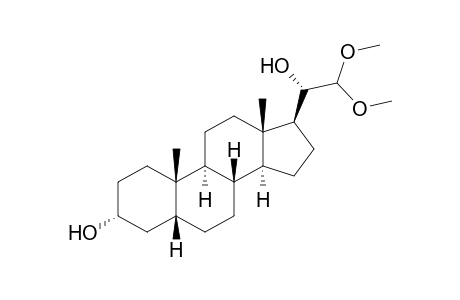 3α,20β-dihydroxy-5β-pregnan-21-al, dimethyl acetal